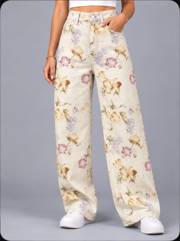 Calça Estampa Floral Frente