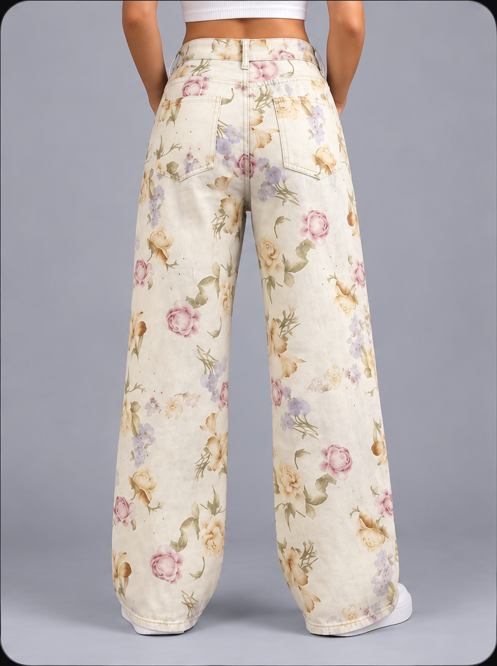 Calça Estampa Floral Costas